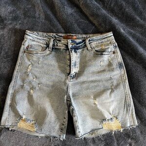 Judy Blue Distressed Denim Shorts